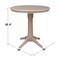 International Concepts Round 36 in Round Top Pedestal Table, 34.9 inH, Washed Gray Taupe, 36 in W, 36 in L, 35.9 in H K09-36RT-27B-6B - alternate 3